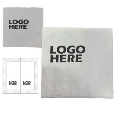 1 Ply White Beverage Napkins