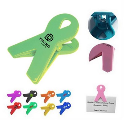 Ribbon Shape Magnetic Memo Holder Clips